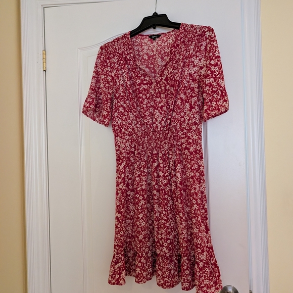 Reitmans Red Floral Mini Dress - Picture 1 of 9